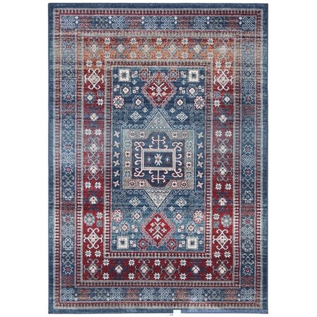 Safavieh 9 x 12 ft. Kazak 100 Rectangle Rug - Red & Blue KZK122R-9